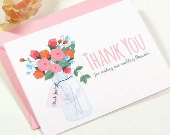 Wedding Card for Your Florist On Your Wedding Day - Thank You For Making Our Wedding Blossom