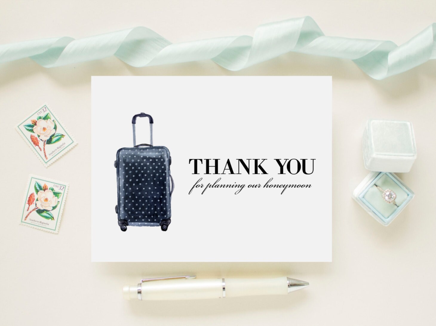 Thank You Card for Your Honeymoon Travel Agent Planner Thank Etsy