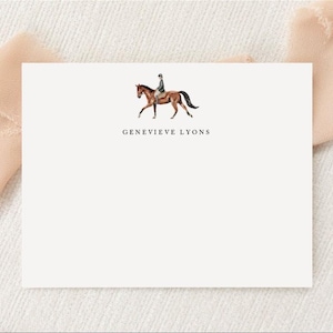 Papelaria personalizada com tema equestre | Artigos de papelaria | Hipismo | Monograma | Cartões de agradecimento impressos | Equinos
