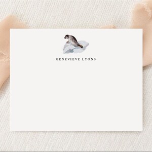 Personalized Custom Harbor Seal Lover Stationery | Stationary | Monogram | Flat Note Cards Envelopes | Printed Thank You | Seal Print Cards