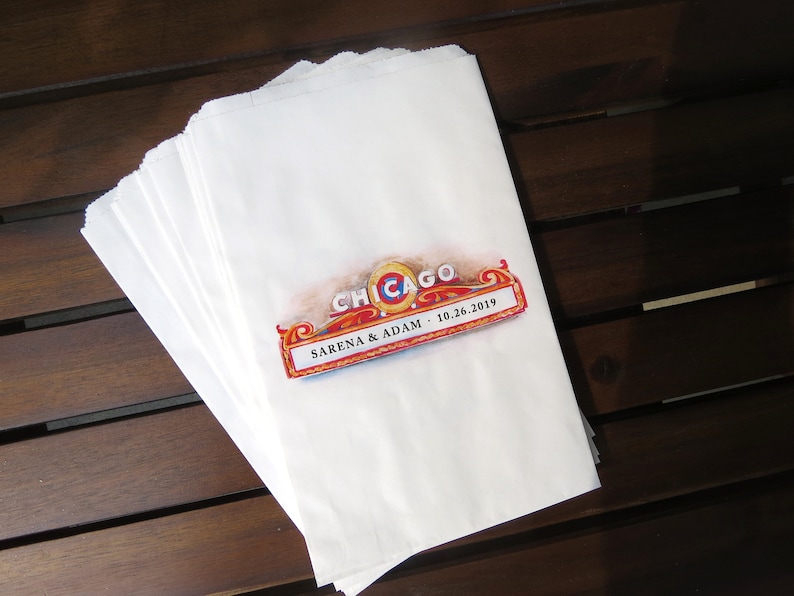 Set Of 25 Personalized Custom Chicago Theatre Wedding Favor Etsy