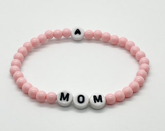 Mom Bracelet - Beaded Name Bracelet - Custom Bracelet - Custom Beaded Bracelet