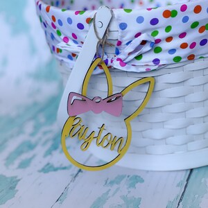 Easter basket tag, bunny tag, personalized easter tag, carrot tag, Easter gift, first Easter, custom Easter tag, basket tag, kids Easter