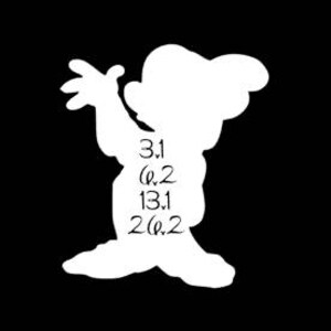 Dopey marathon decal, marathon decal, 48.6 decal, 3.1, 6.2, running sticker,  half marathon decal, run disney, disney marathon,half marathon