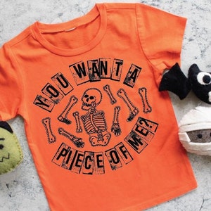 Kids Halloween shirt, skeleton shirt, piece of me, pumpkin patch tee, boys Halloween tee, funny kids shirt, Halloween shirt, scary shirt