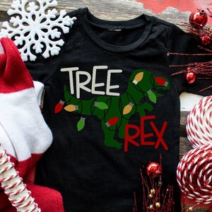 T-rex shirt, dinosaur christmas shirt, dino tees, kids funny christmas shirt, rawr, santa tee, funny holiday shirt, christmas lights tee