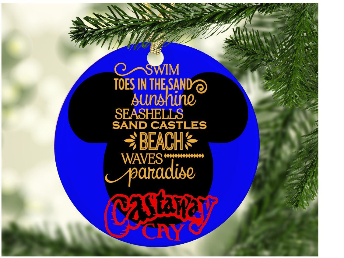 Disney cruise ornament Christmas ornament castaway cay Etsy