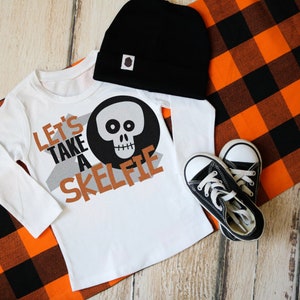 Kids Halloween shirt, take a skeltefie, skeleton shirt, funny kids shirt, boys halloween tee, scary kids shirt, cool shirt, funny halloween