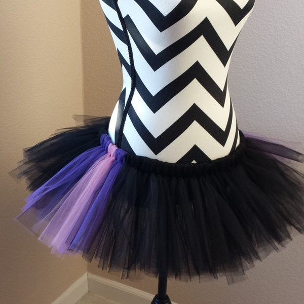 Halloween tutu, Maleficent tutu, running tutu, halloween costume, Ursula, adult tutu, black and purple tutu, running skirt, marathon skirt