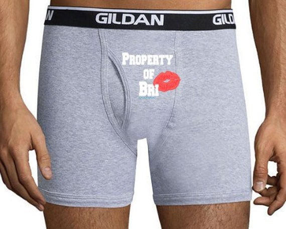 Mens Valentines Boxers, Valentines Gift, Property of Boxers