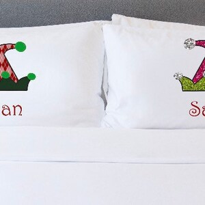 Christmas pillowcases, stocking stuffer, santa pillow cases, custom pillowcases, personalized pillowcases, gift for kids, reindeer pillow, image 3