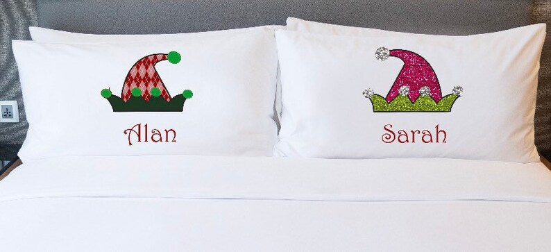 Christmas pillowcases, stocking stuffer, santa pillow cases, custom pillowcases, personalized pillowcases, gift for kids, reindeer pillow, image 3