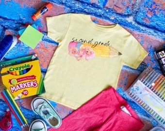 2nd grade shirt, Back to school shirt, first day of school tee, kids shirt, school shirt, girls back to school, personalized tee, 1st grade