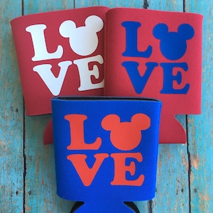 Disney can cooler set, fish extender gifts, gift for disney lover, FE gift, Mickey can cooler, disney cruise can hugger, cruise gift, love