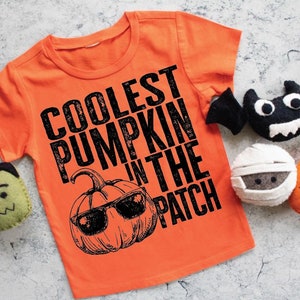 Kids Halloween shirt, coolest pumpkin, pumpkin shirt, pumpkin patch tee, boys Halloween tee, funny kids shirt, Halloween shirt, scary shirt