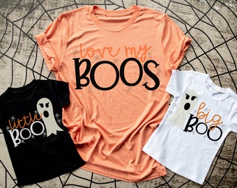 Matching Halloween shirts, mom shirt, Boos shirt, big boo, little boo, family Halloween shirts, mom and me shirt, kids Halloween shirt