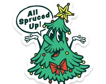 All Spruced Up Christmas Tree Sticker
