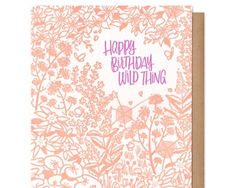 Happy Birthday Wild Thing Greeting Card