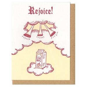 Se réjouir! Carte de vœux de lait de poule