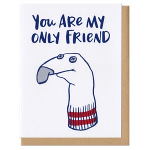 You Are My Only Friend Sock Puppet Greeting Card