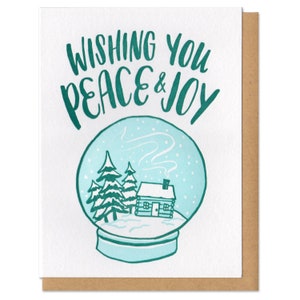 Deseándole paz y alegría tarjeta de felicitación de Navidad