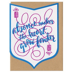 Absence fait le coeur grandir fondateur carte de voeux