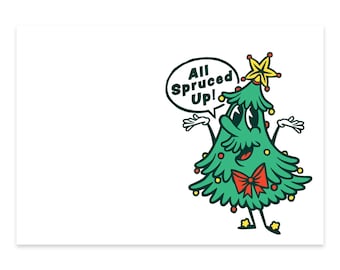 All Spruced Up Christmas Tree Mini Cards Set of 10