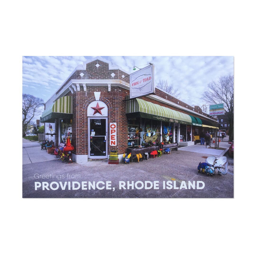 Frog and Toad Providence Postcard Etsy