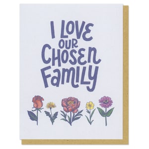 Amo il nostro biglietto di auguri di famiglia prescelto