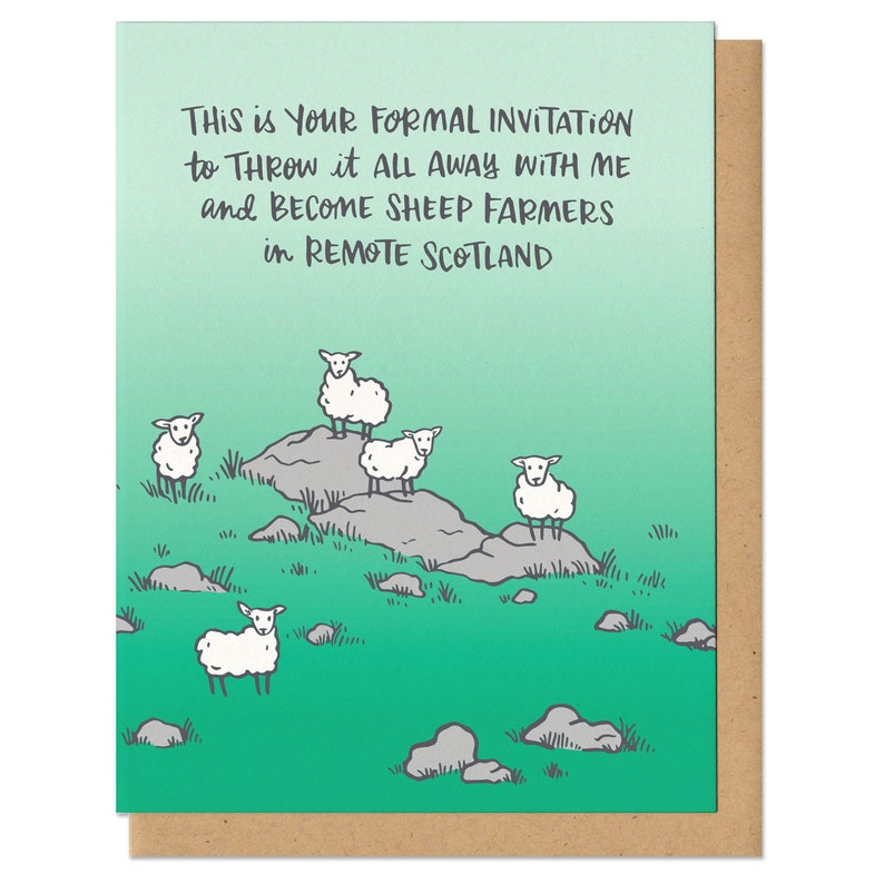 Scotland Sheep Farmers Greeting Card image 1