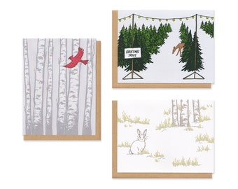 Holiday Patterns Cards Boxed Set of 9