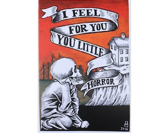 I Feel For You Little Horror Postcard