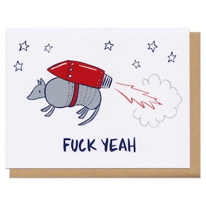 Fuck oui Armadillo Carte de voeux