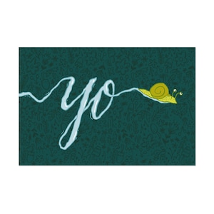 Yo escargot carte postale