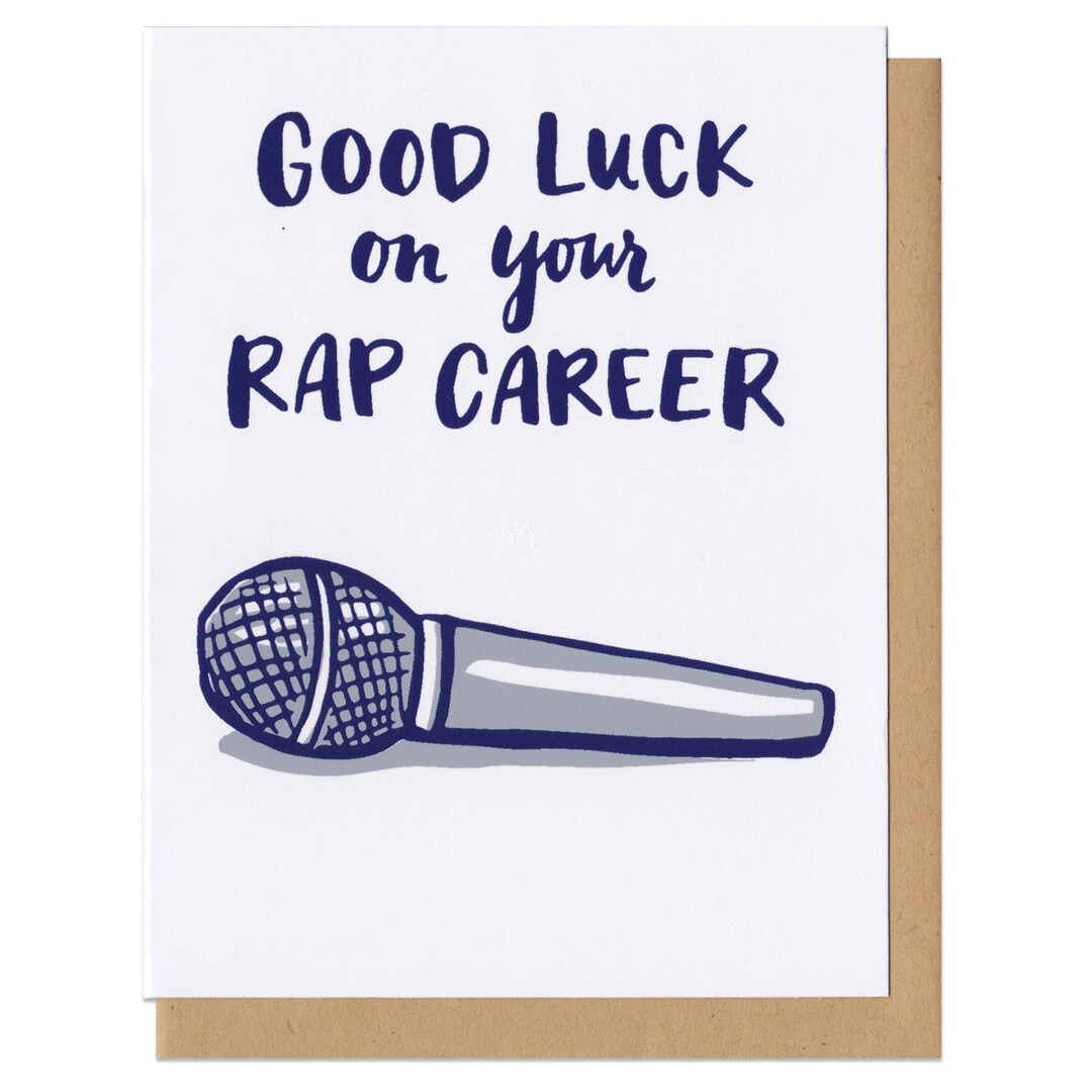 Good Luck on Your Rap Career Greeting Card - Etsy
