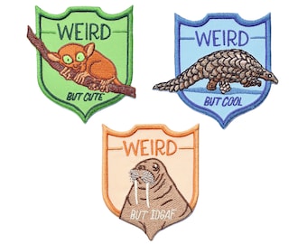 Weird Animals Patch Set of 3