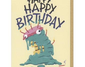 Birthday Cake Monster Greeting Card