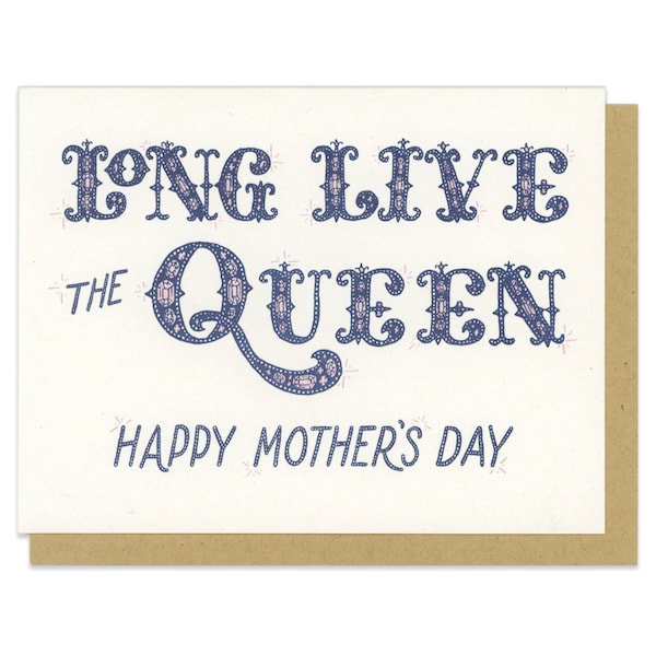Lang leve de Koningin Happy Mother's Day Wenskaart