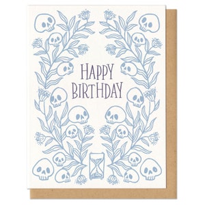 Happy Birthday Skulls Greeting Card