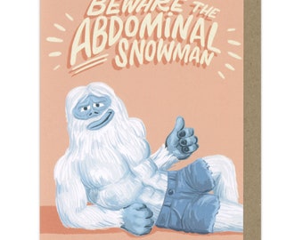 Abdominal Snowman Greeting Card