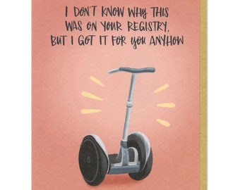 Wedding Registry Gift (Segway) Greeting Card