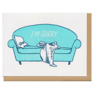 Die "Es tut mir leid" Sofa Grußkarte