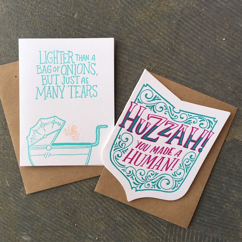 You Made A Human Huzzah Baby Greeting Card