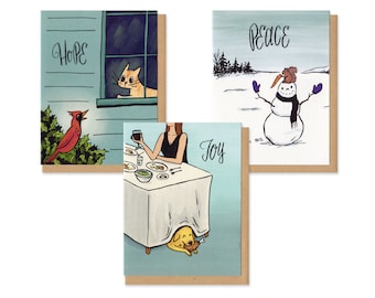 Holiday Mischief Cards Boxed Set of 9
