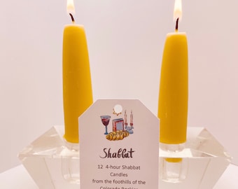 Shabbat Beeswax Candles - Dripless
