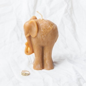 Pure Beeswax Elephant Candle