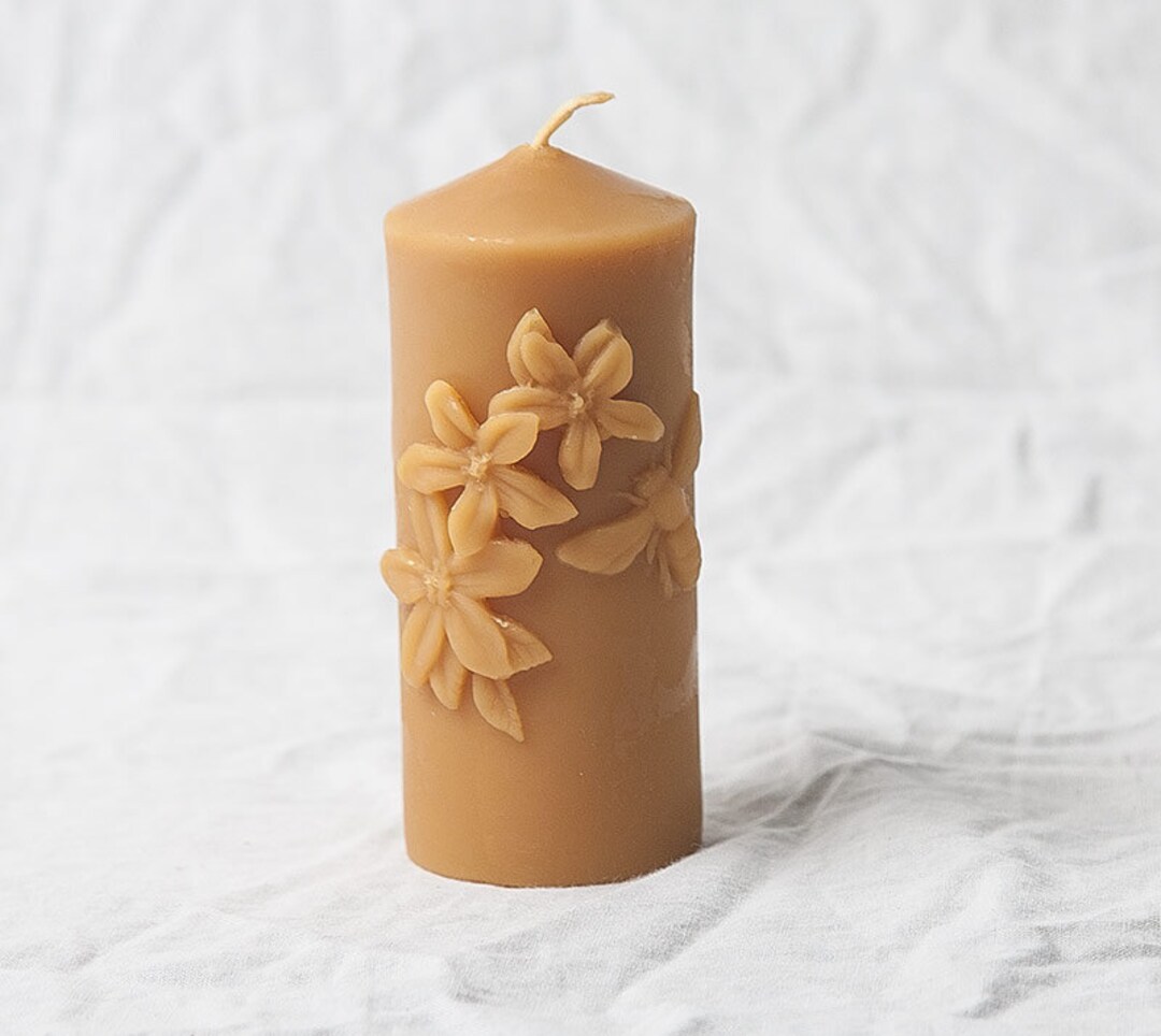 Bee and Lilly Pure Beeswax Pillar Candle Etsy