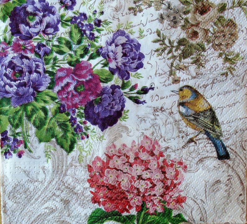 Full Package of 20 Cocktail Napkins for Decoupage and Paper Etsy