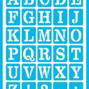Americana Gloss Enamels Stick-On Stencils - Everyday Alphabet 6&quot;x 8&quot;