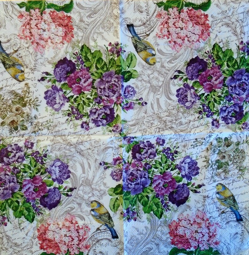 Full Package of 20 Cocktail Napkins for Decoupage and Paper Etsy